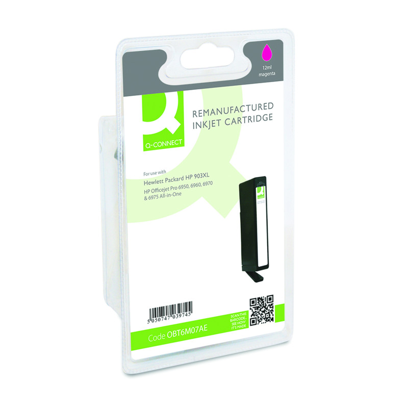 Q-Connect+Remanufactured+Inkjet+Cartridge+Magenta+For+HP+T6M07AE+T6M07AE-COMP