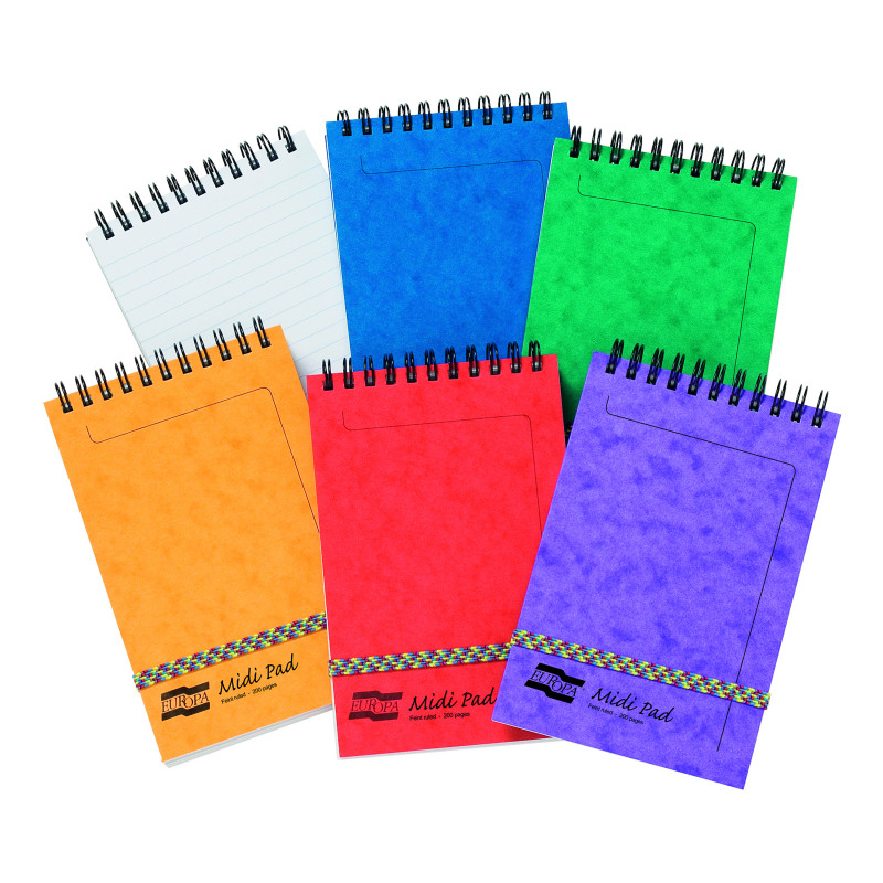 Clairefontaine+Europa+Midi+Notepad+152x102mm+Assortment+A+%28Pack+of+10%29+4935