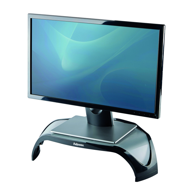 Fellowes+Smart+Suites+Monitor+Stand+Black%2FSilver+8020101