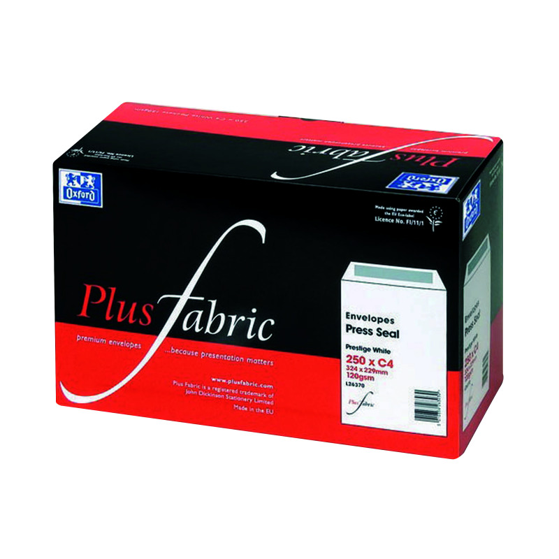 Plus+Fabric+C4+Envelope+Pocket+Window+Peel+and+Seal+120gsm+White+%28Pack+of+250%29+L23970