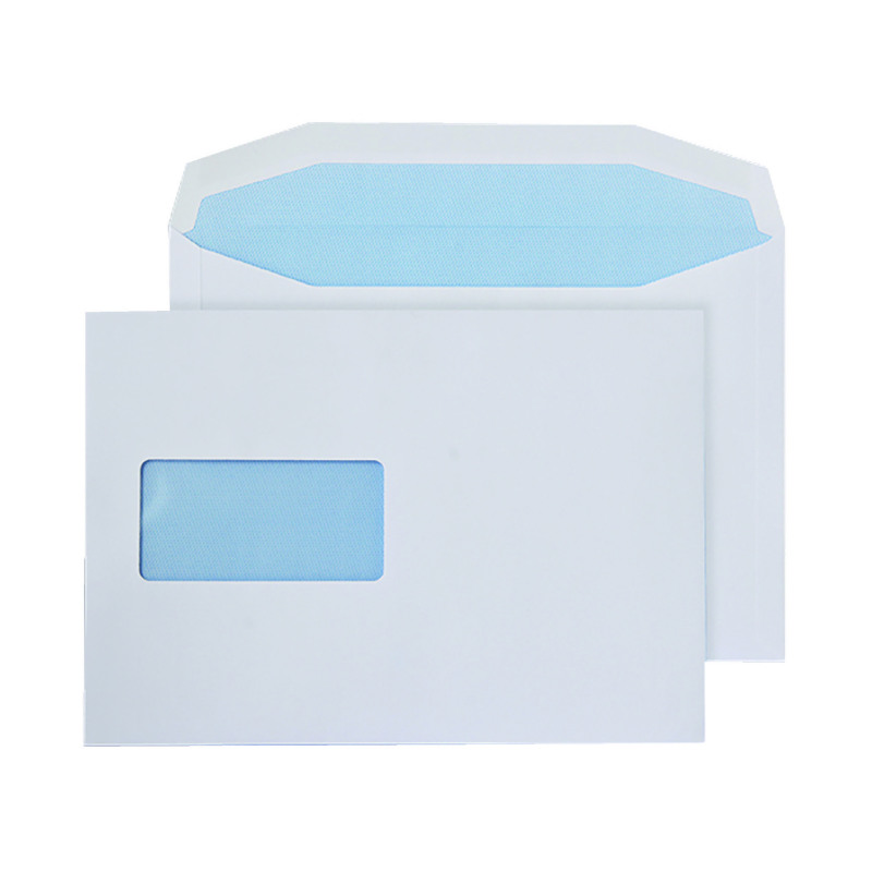 Q-Connect+Machine+Envelope+162x238mm+Window+Gummed+90gsm+White+%28Pack+of+500%29+KF02898