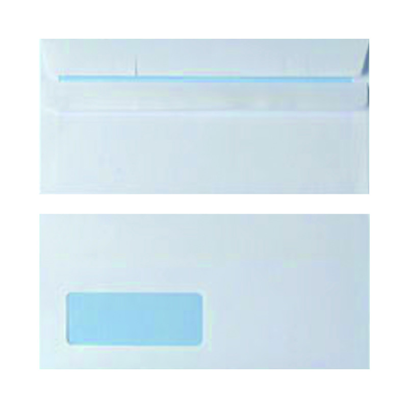 Envelope+DL+Window+90gsm+White+Self+Seal+%28Pack+of+1000%29+WX3481