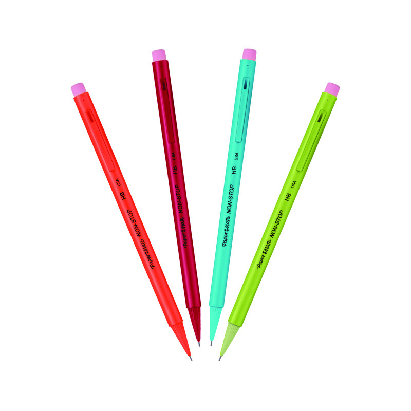 PaperMate+Non-Stop+Automatic+Mechanical+Pencils+0.7+HB+Neon+%28Pack+of+12%29+1906125