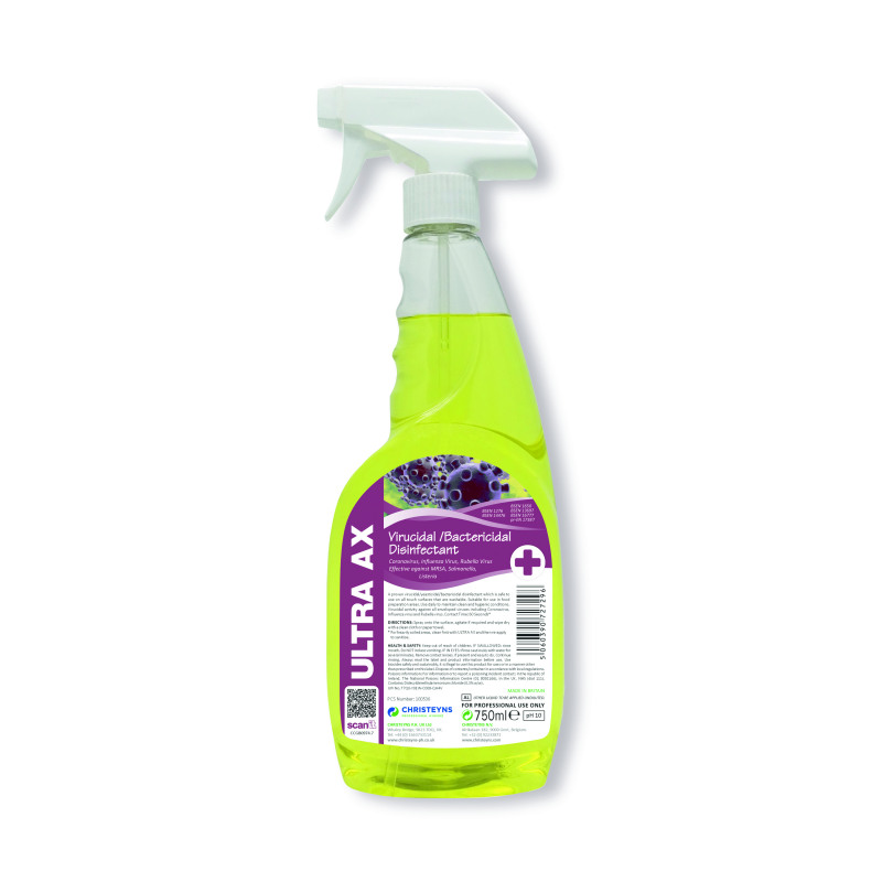 Christeyns+Clover+Ultra+AX+Virucidal%2FBactericidal+Disinfectant+Spray+750ml+%28Pack+of+6%29+259