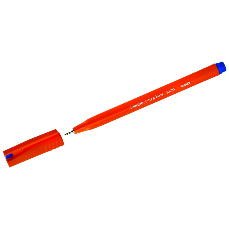 Pentel+Ultra+Fineliner+Blue+Pen+%28Pack+of+12%29+S570-C