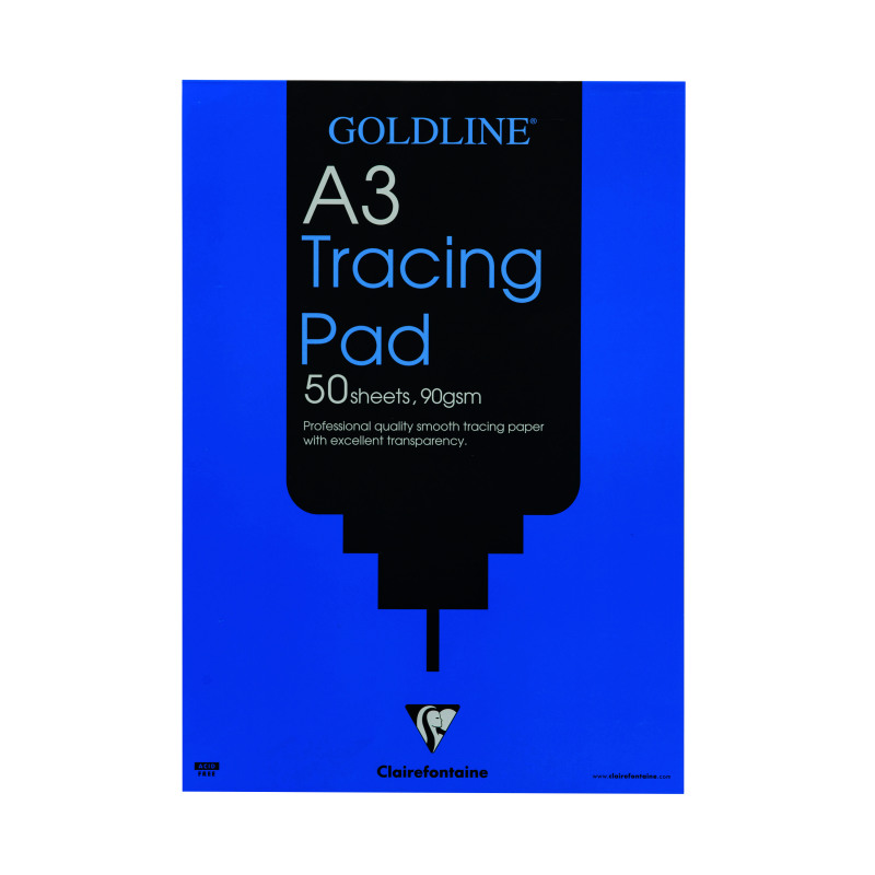 Clairefontaine+Goldline+Professional+Tracing+Pad+90gsm+50+Sheets+A3+GPT1A3