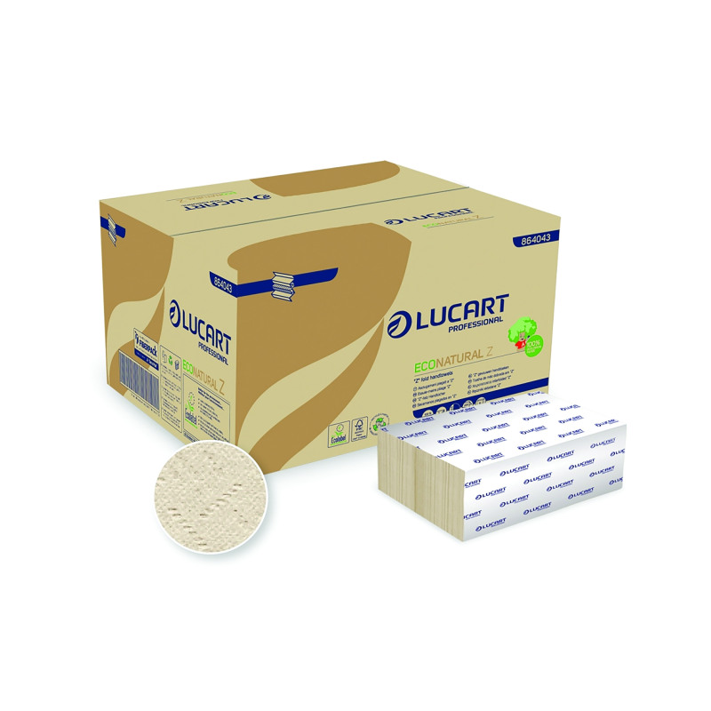 Lucart+EcoNatural+Z-Fold+Hand+Towels+200+Sheets+%28Pack+of+15%29+864043