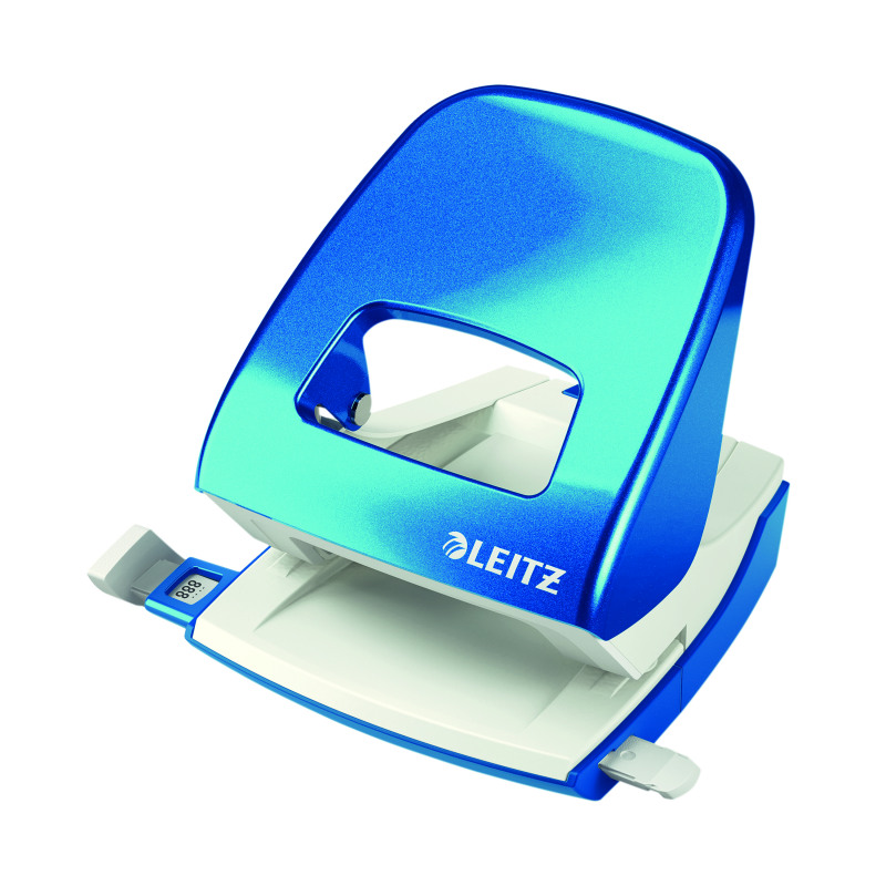 Leitz+NeXXt+WOW+Metal+Office+Hole+Punch+Metallic+Blue+50081036
