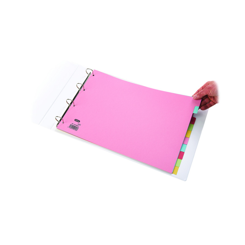 Elba+10-Part+Card+Divider+Recycled+Manilla+A3+Assorted+100080772