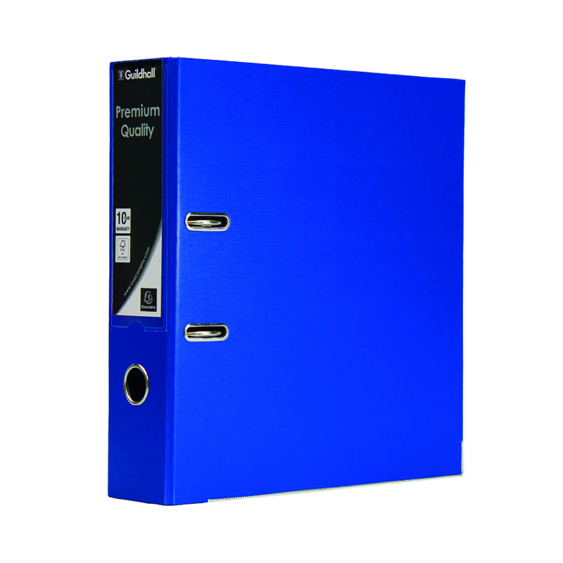 Exacompta+Guildhall+80mm+Lever+Arch+File+A4+Blue+%28Pack+of+10%29+222%2F2001Z