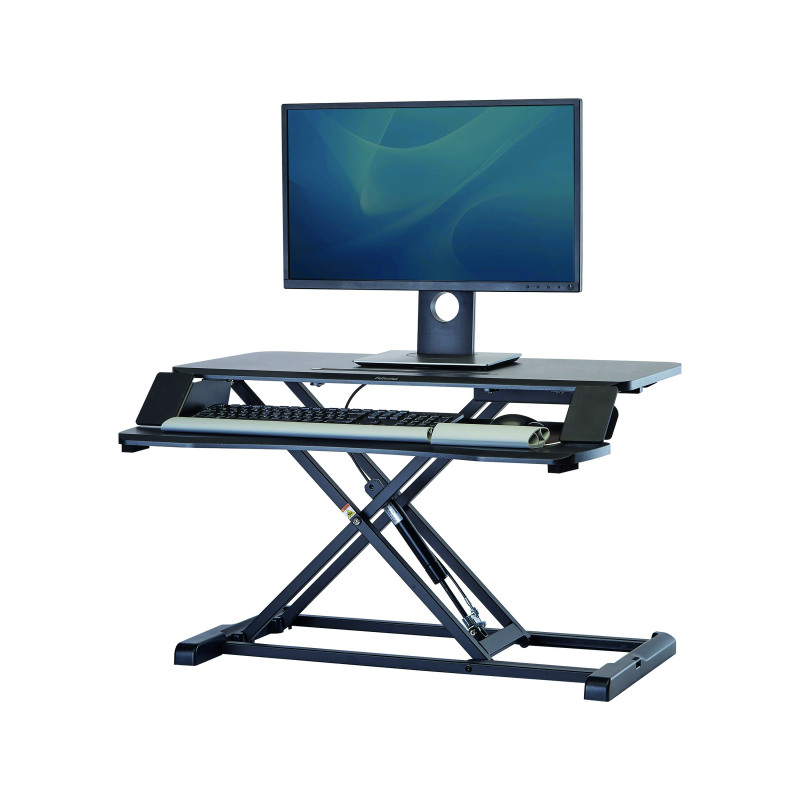 Fellowes+Corsivo+Sit%2FStand+Workstation+Black+8091001