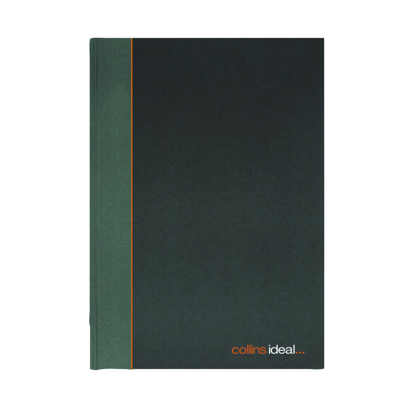 Ideal+A4+Cashbook+Casebound+Feint+192+Pages+Black+6428