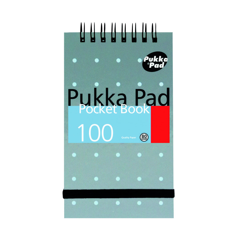 Pukka+Pad+Ruled+Wirebound+Pocket+Notebook+100+Pages+A7+Metallic+%28Pack+of+6%29+6254-MET