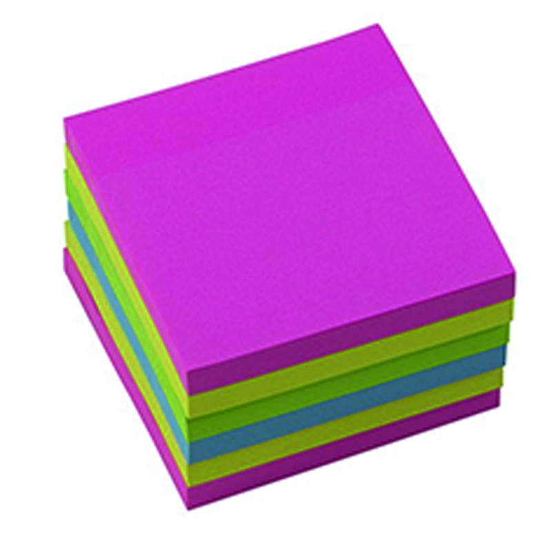 Initiative+Extra+Sticky+Notes+Assorted+Neon+Colours+76x76mm+90+Sheets+Per+Pad