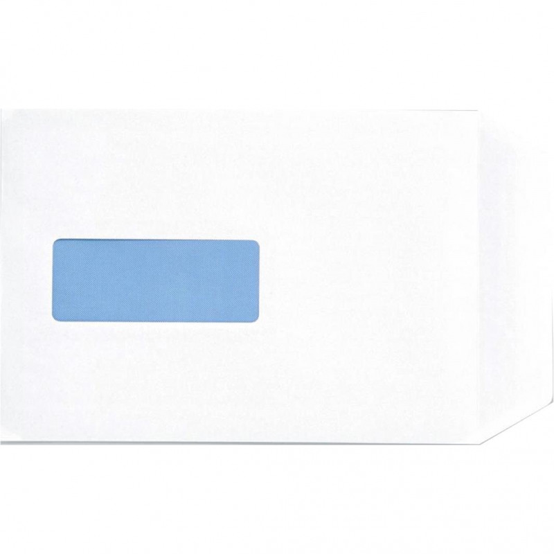 5+Star+Office+Envelopes+Pocket+Peel%2FSeal+Window+100gsm+C5+229x162mm+White+%28Pack+of+500%29