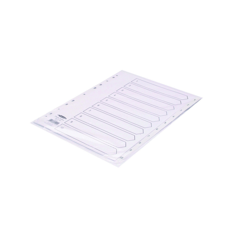 Concord+10-Part+1-10+Index+Polypropylene+A4+White+64101