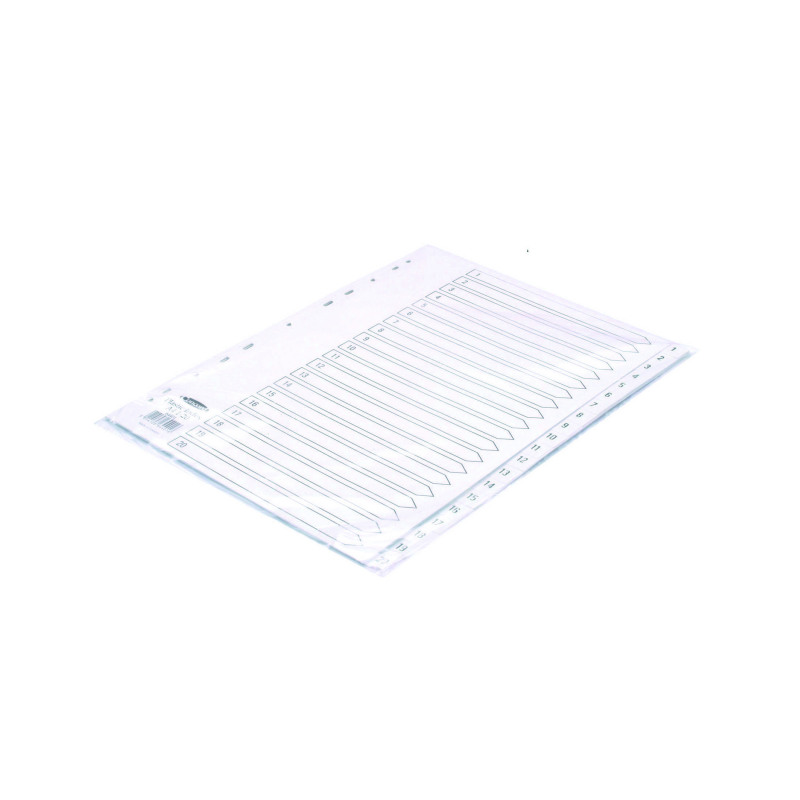 Concord+20-Part+1-20+Index+Polypropylene+A4+White+64401