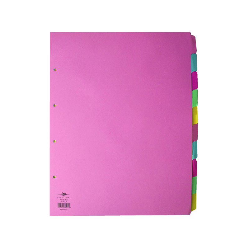 Concord+Divider+10-Part+A3+Portrait+Pastel+Colours+70299%2FJ2