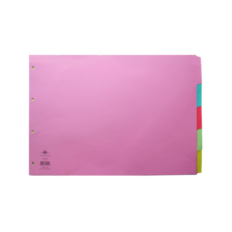 Concord+Divider+5-Part+A3+Landscape+Pastel+Colours+70399%2FJ3