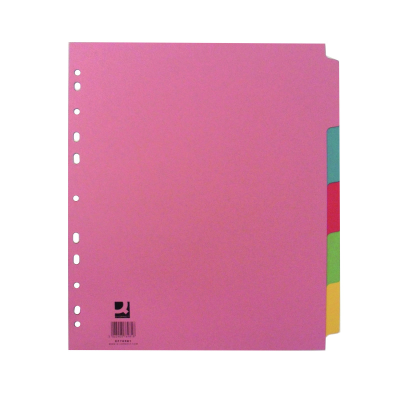 Q-Connect+5-Part+Extra+Wide+Subject+Divider+A4+KF76981