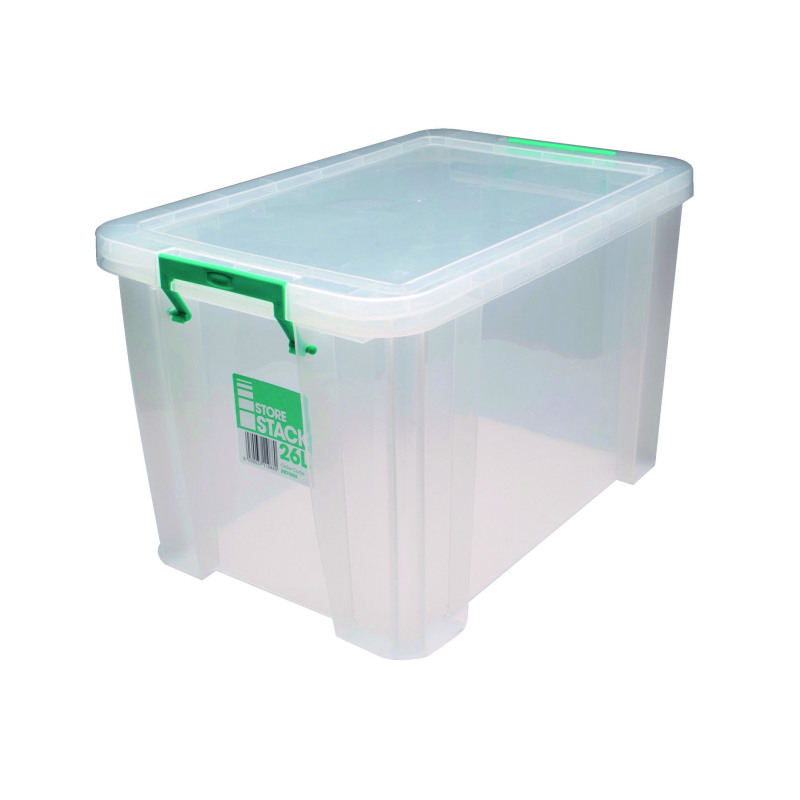 StoreStack+26+Litre+Storage+Box+W470xD300xH290mm+Clear+RB11088