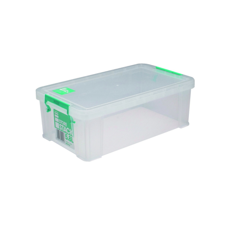 StoreStack+5.8+Litre+Storage+Box+W350xD190xH120mm+Clear+RB90122