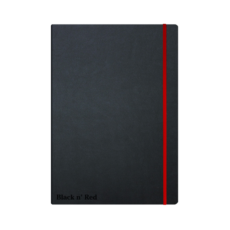 Black+n%26apos%3B+Red+Casebound+Hardback+Notebook+Ruled+A4+Black+400038675