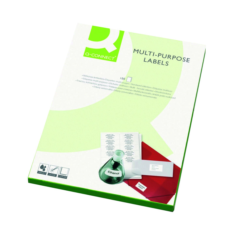 Q-Connect+Multipurpose+Copier+Labels+70x37mm+24+Per+Sheet+White+%282400+Pack%29+KF01133