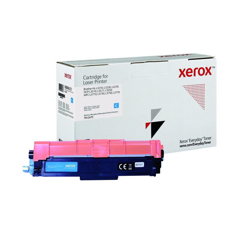Xerox+Everyday+Replacement+Toner+Cartridge+High+Yield+Cyan+Compatible+With+Brother+TN-247C+006R04231