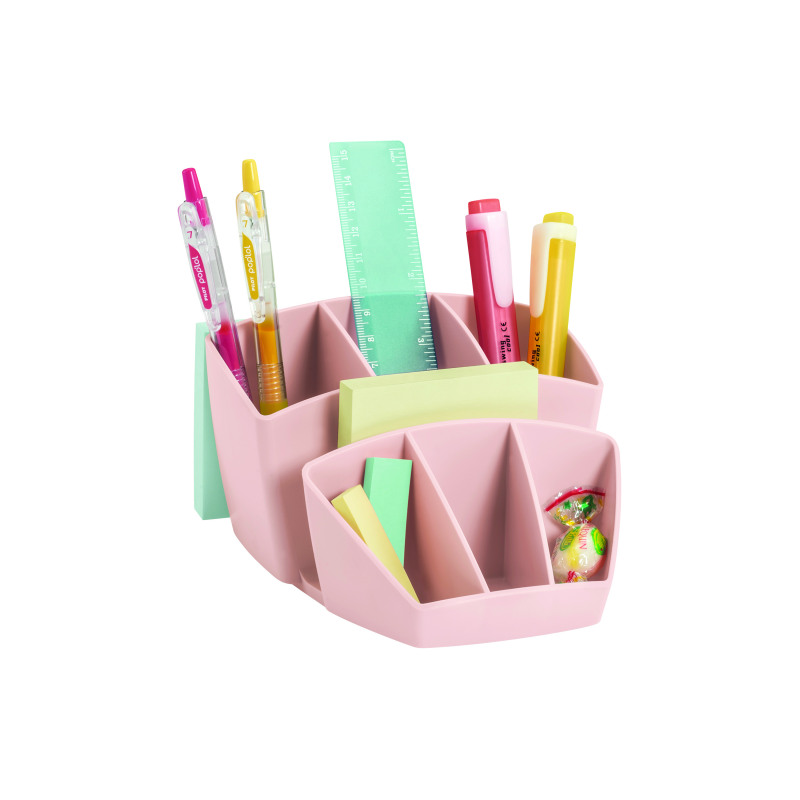 CEP+Mineral+Desk+Tidy+with+8+Sections+Pink+105802681