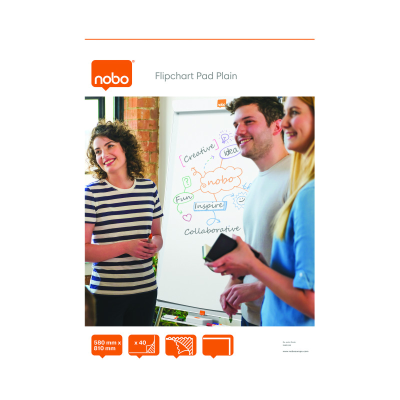 Nobo+Plain+Flipchart+Pad+A1+40+Sheet+%28Pack+of+5%29+34631165