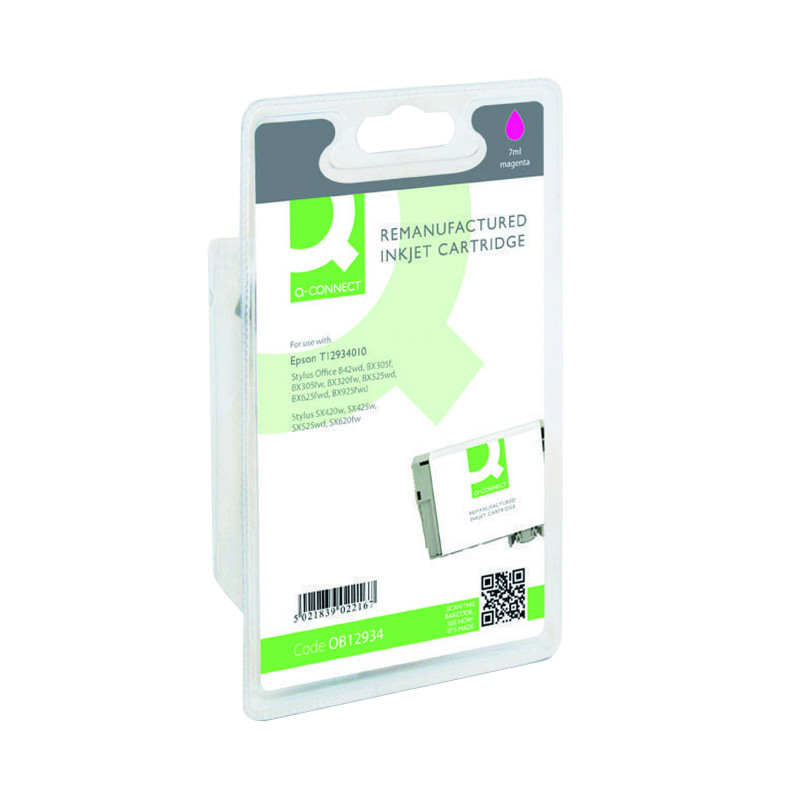 Q-Connect+Epson+T1293+Remanufactured+Inkjet+Cartridge+Magenta+T129340-COMP