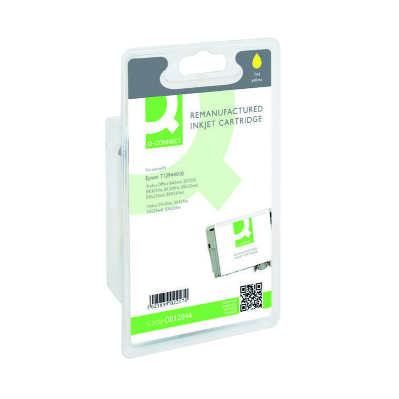 Q-Connect+Epson+T1294+Remanufactured+Inkjet+Cartridge+Cart+Yellow+T129440-COMP