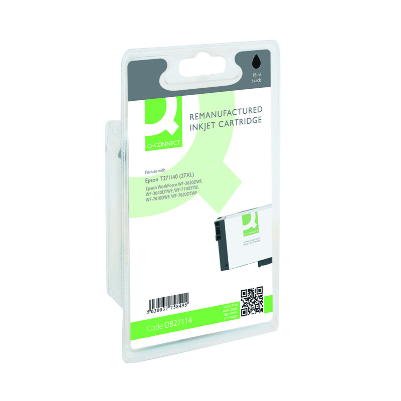 Q-Connect+Epson+27XL+Inkjet+Cartridge+High+Yield+Black+C13T271140-COMP