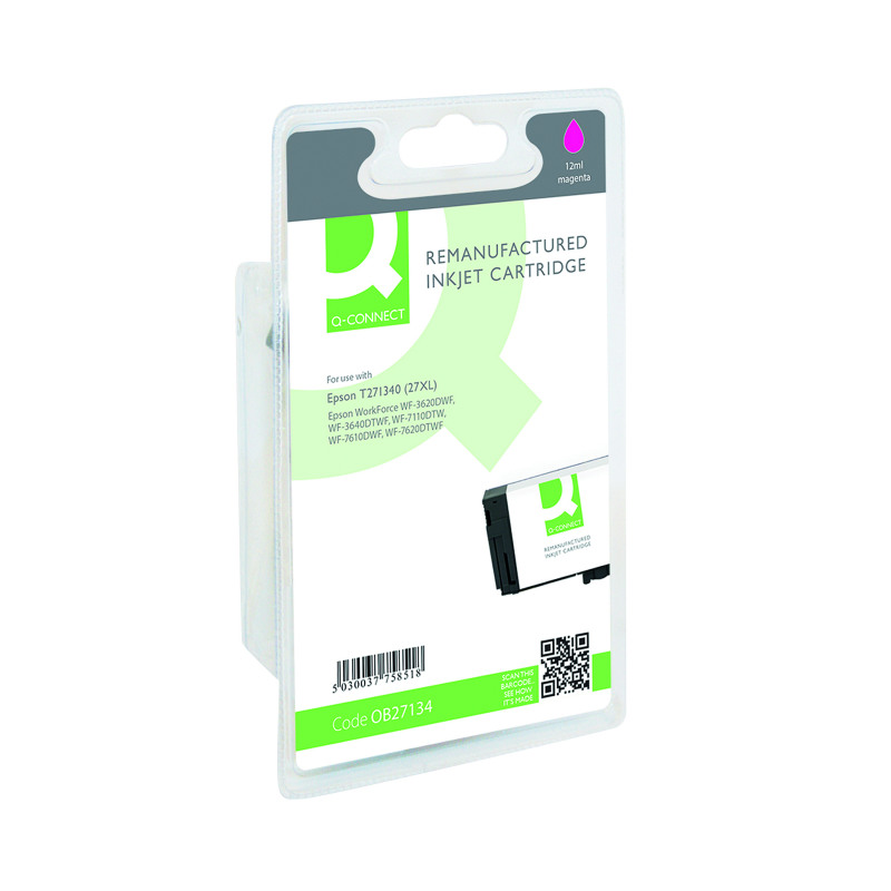 Q-Connect+Epson+27XL+Inkjet+Cartridge+High+Yield+Magenta+C13T271340-COMP
