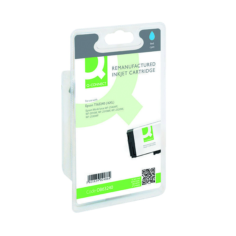 Q-Connect+Epson+16XL+Remanufactured+Inkjet+Cartridge+High+Yield+Cyan+RM-QC-6577-00