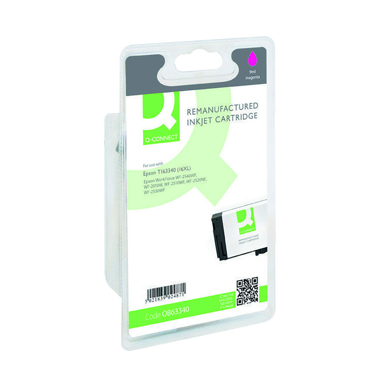 Q-Connect+Epson+16XL+Remanufactured+Inkjet+Cartridge+High+Yield+Magenta+T163340-COMP