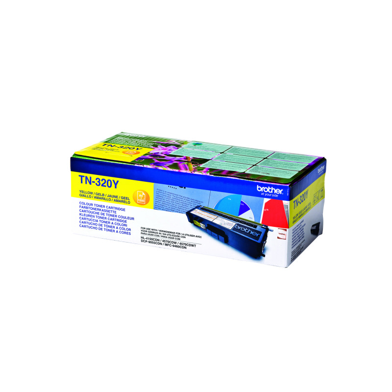 Brother+TN-320Y+Toner+Cartridge+Yellow+TN320Y