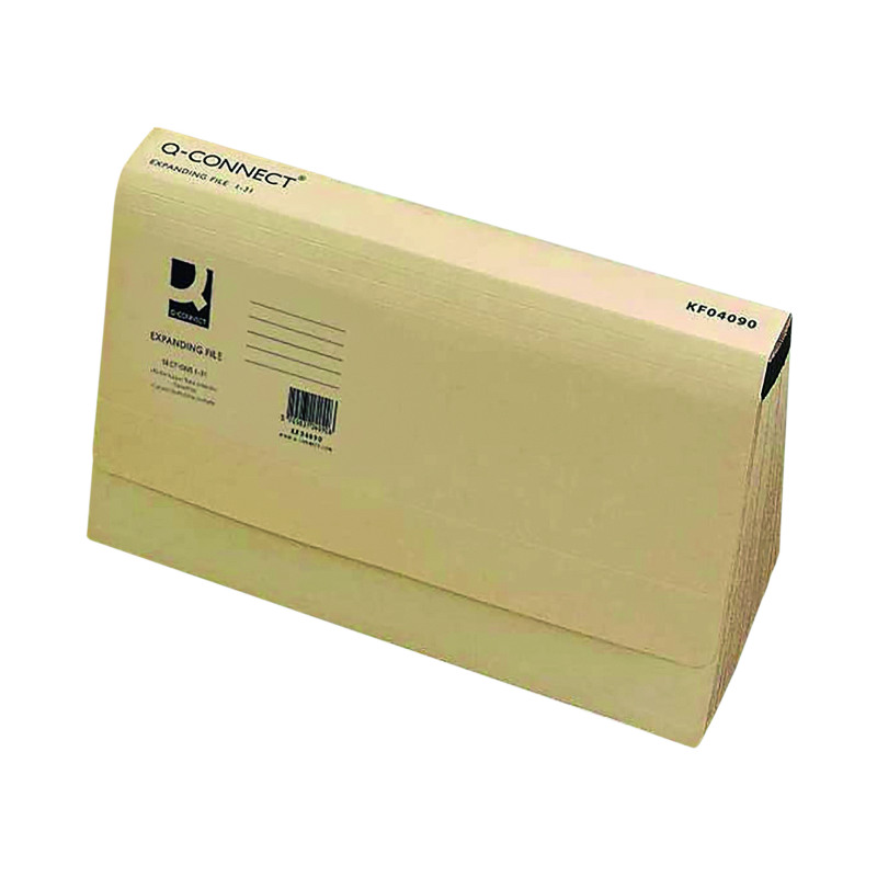 Q-Connect+Expanding+File+Foolscap+31+Pocket+Manilla+KF04090