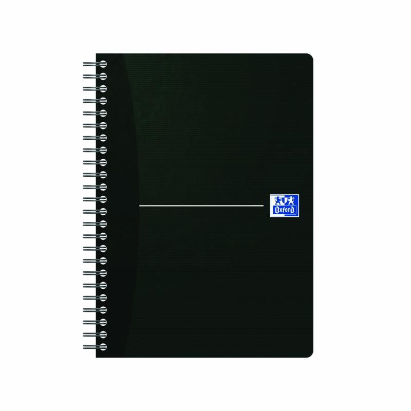 Oxford+Card+Cover+Wirebound+Notebook+A5+Black+%285+Pack%29+100103627
