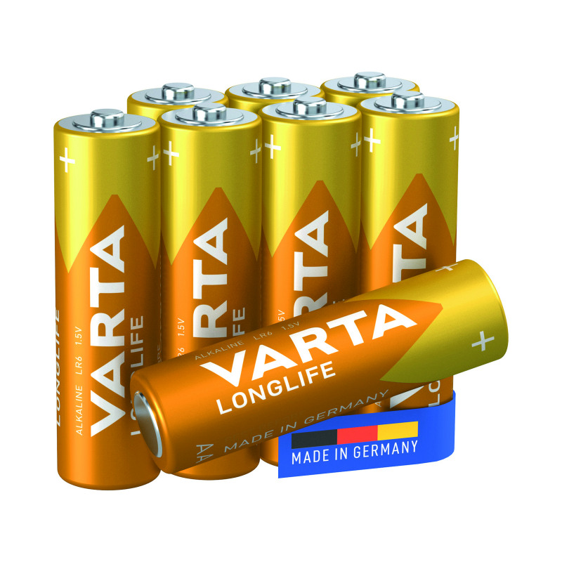 Varta+Longlife+AA+Battery+%28Pack+of+8%29+04106101418
