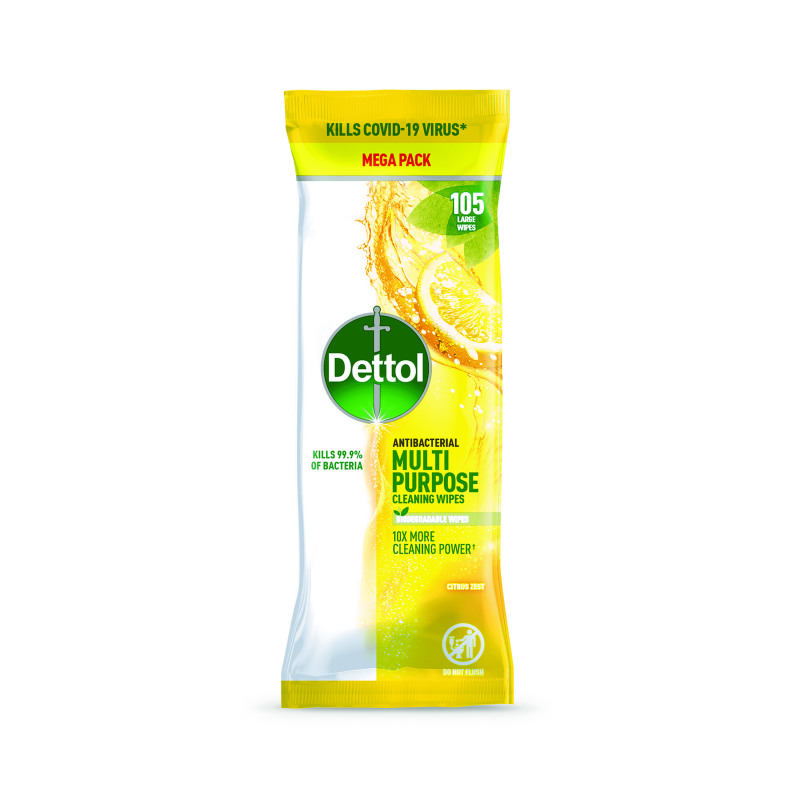Dettol+Antibacterial+Multipurpose+Cleaning+Wipes+105+Large+Wipes+Citrus+Zest+%28Pack+of+3%29+3124900