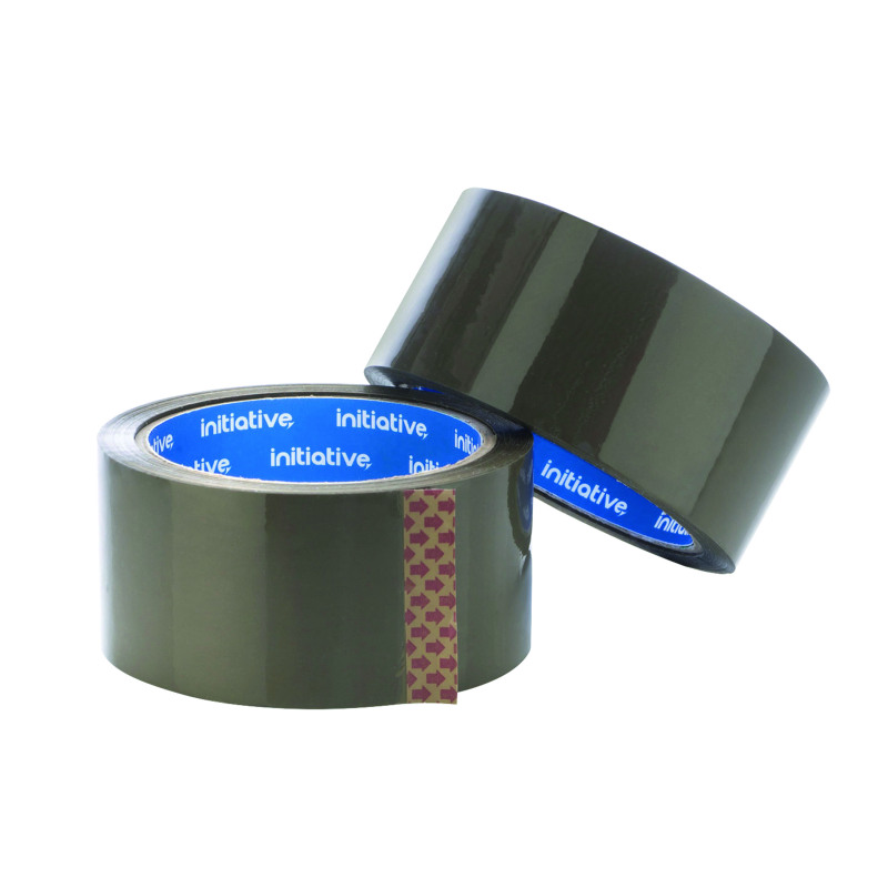 Initiative+Polypropylene+Packaging+Tape+48mmx66M+Buff+Low+Noise+%286+Pack%29