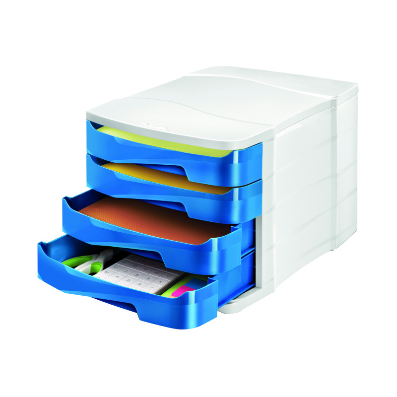 CEP+Pro+Gloss+4+Drawer+Set+Blue+394GBLUE