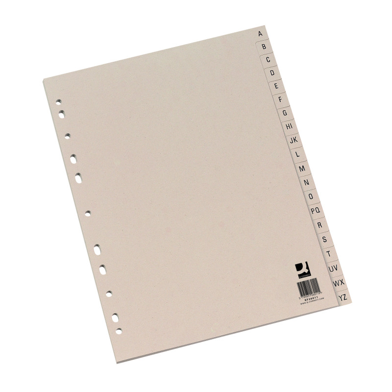 Q-Connect+20-Part+A-Z+Index+Multi-Punched+Buff+A4+Manilla+KF26011
