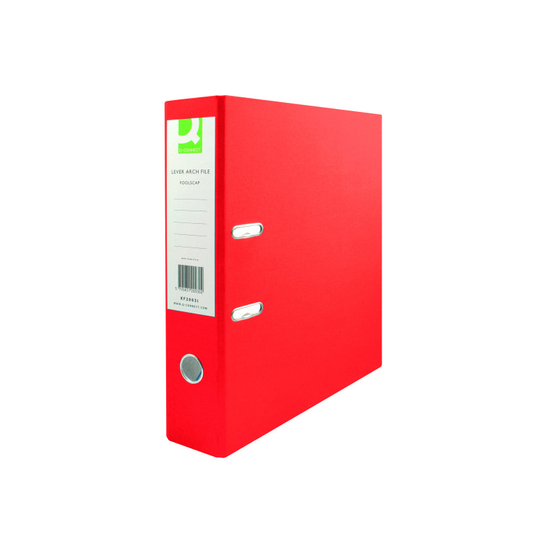 Q-Connect+70mm+Lever+Arch+File+Polypropylene+A4+Red+%2810+Pack%29+KF20021