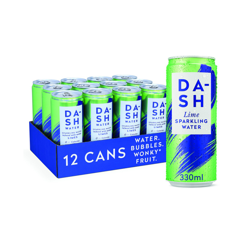 Dash+Lime+Sparkling+Water+330ml+%28Pack+of+12%29+DBL007