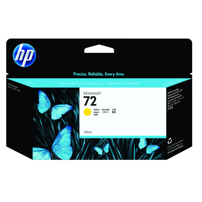 HP+72+DesignJet+Ink+Cartridge+130-ml+Yellow+C9373A