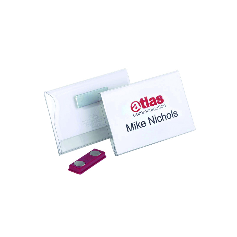 Durable+Conference+Magnet+Name+Tag+Badge+Holders+%2B+Inserts+54x90mm+%28Pack+of+25%29+8117%2F19