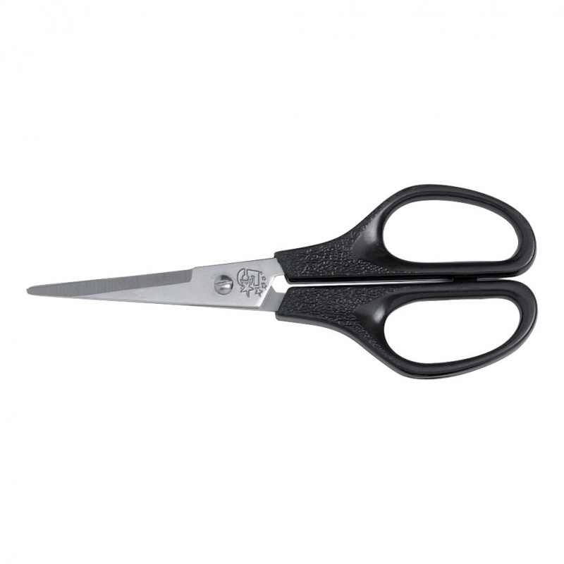 5+Star+Office+Scissors+140mm+Stainless+Steel+Blades+ABS+Handles+Black